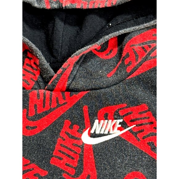 Nike Pullover Hoodie Black and Red Size Kids 3T - Picture 2 of 4